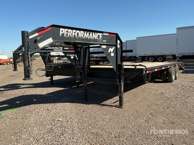 2009 Parker 25 ft T/A Gooseneck Remolque Portamaquinaria