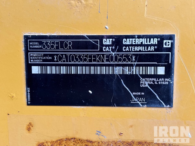 EXCAVADORA 2016 CATERPILLAR 335FLCR
