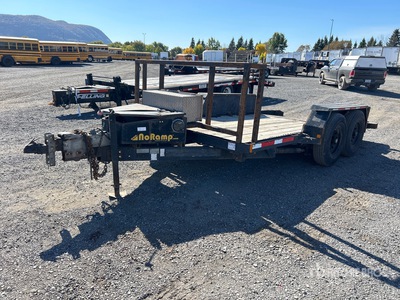 2015 Kemco U-14 14 ft T/A Tilt Deck Trailer