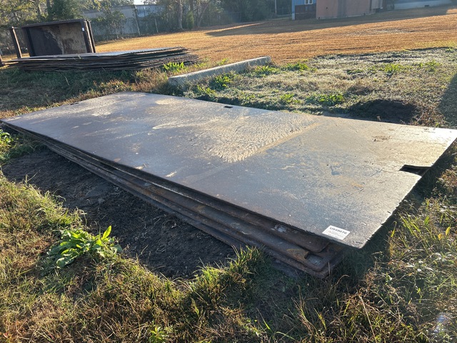 Quantity of (5) 8 ft x 20 ft (1 in Thick) Steel Plates