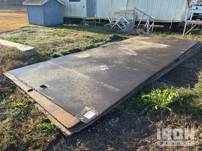 Quantity of (5) 8 ft x 20 ft (1 in Thick) Plaques d'acier