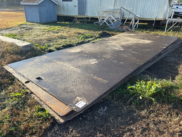 Quantity of (5) 8 ft x 20 ft (1 in Thick) Steel Plates