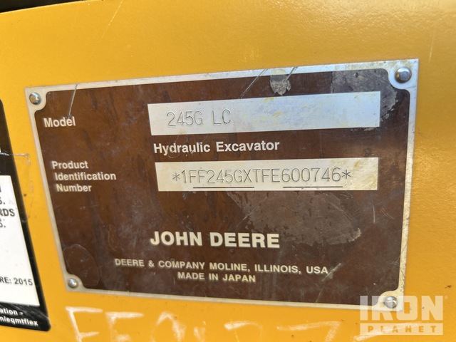 EXCAVADORA 2015 JOHN DEERE 245GLC