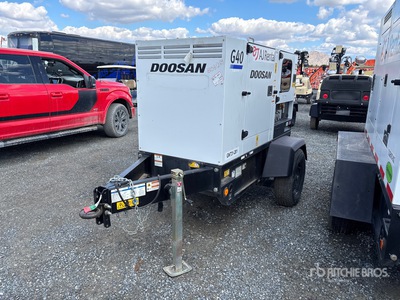2022 Doosan G40WDO-3A-T4F Mobile 31 KW Portable Zestaw prądotwórczy