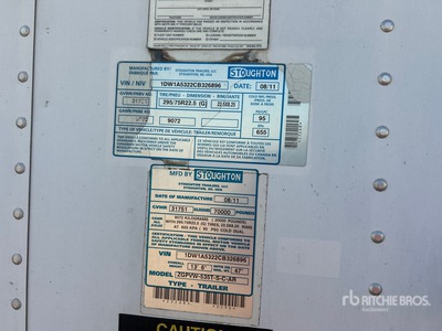 2012 Stoughton 53 ft T/A Van Trailer