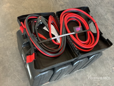 Quantity of (5) 25 ft, 800 amp Booster Cables Varios, tienda, almacen, consumidor (Unused)
