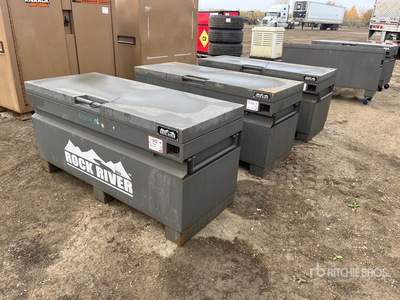 Quantity of (3) Rock River 5 ft x 2 ft x 2 ft Job Site Box
