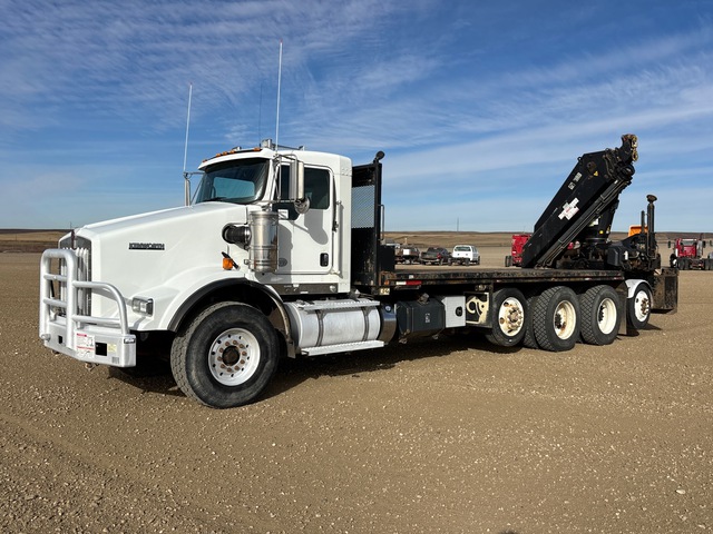 2014 HIAB 477EP-3-HIPRO 26450 lb Knuckle Boom on 2015 Kenworth T800 10x4 Flatbed Truck with Crane 2014 HIAB 477EP-3-HIPRO 26450 lb Knuckle Boom on 2015 Kenworth T800 10x4 Flatbed Truck with Crane