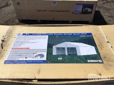 KJ K2119 Double Garage Metal Shed - Unused