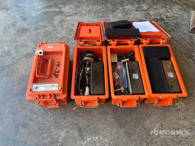 Quantity of (4) White Mini-Seis 2D2G 2 used white industrial digital seismographs, 2 like new White Industrial digital seismograph Seismic Instrumentation