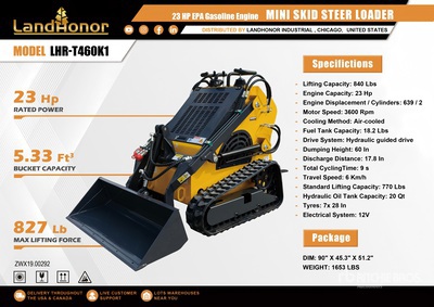2025 Landhonor LHR-T460K1 Mini Compact Track Loader (Unused)