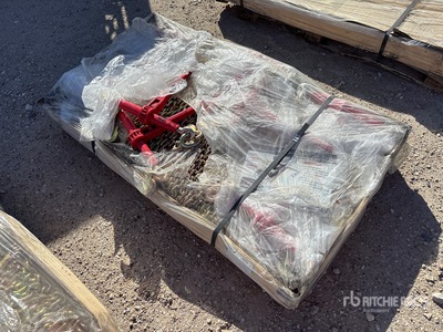 Quantity of (8) 2025 Paladin PLD-RC5400 5400 lb Ratchet Binders & (16) 20 ft Chains (Unused)