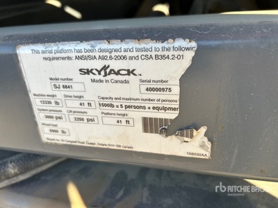 2012 Skyjack SJ8841 RT 4x4 Dual Fuel Scissor Lift