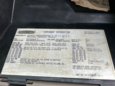 2014 Freightliner Cascadia 125 6x4 Cabina con cuccetta per trattore stradale