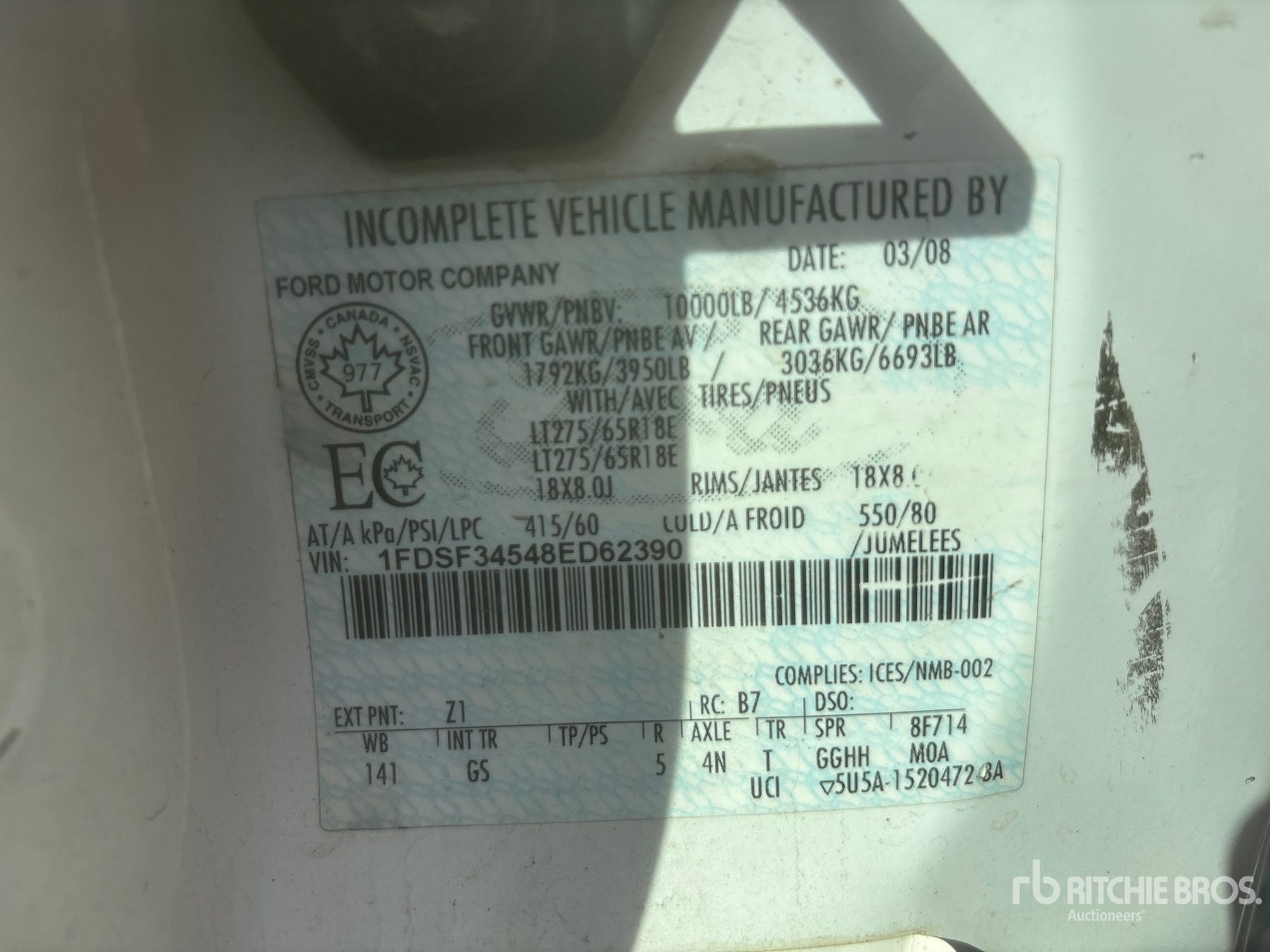 2008 Ford F-350 XL 4x2 Utility Truck