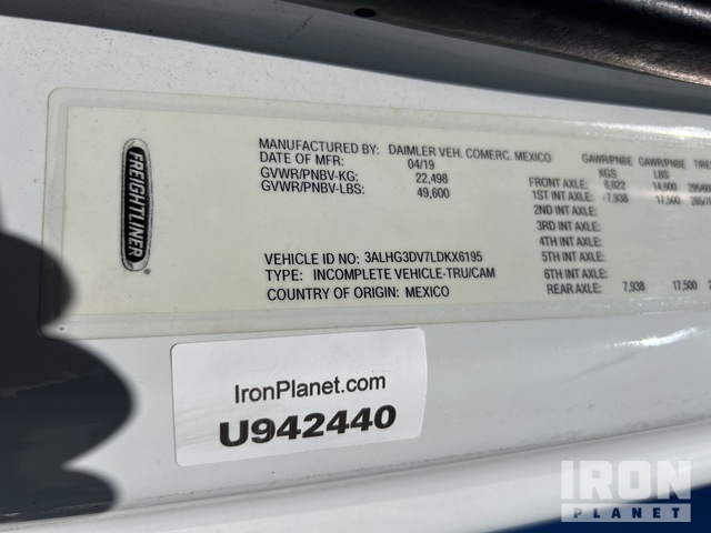 CAMIóN CHASIS 2020 FREIGHTLINER 114SD