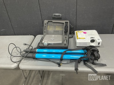 (1) Tent Light, (1) Front Projector, (1) Projector & Assorted Items