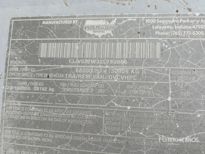 2002 Wabash 53 ft Remolque de furgoneta