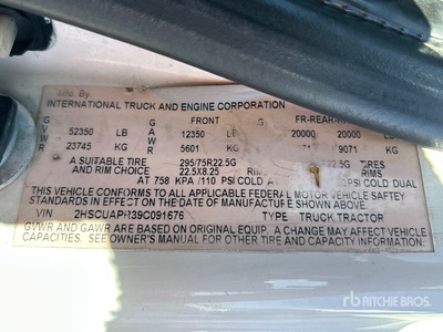 2009 International ProStar Premium 6x4 T/A Day Cab Truck Tractor