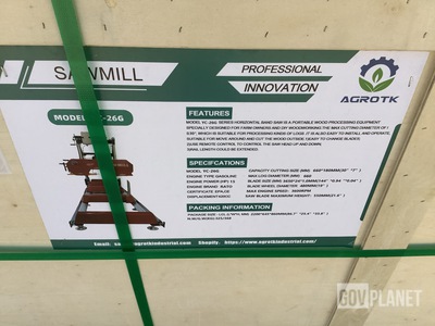 2025 AGT YC-26G Portable Sawmill - Unused