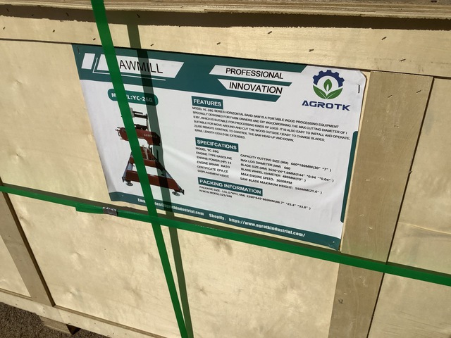 2025 AGT YC-26G Portable Sawmill - Unused