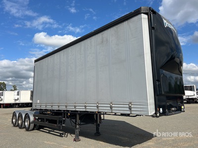 2008 Vawdrey 7.2 m Tri/A B-Double Lead Pritsche-Plane Anhänger