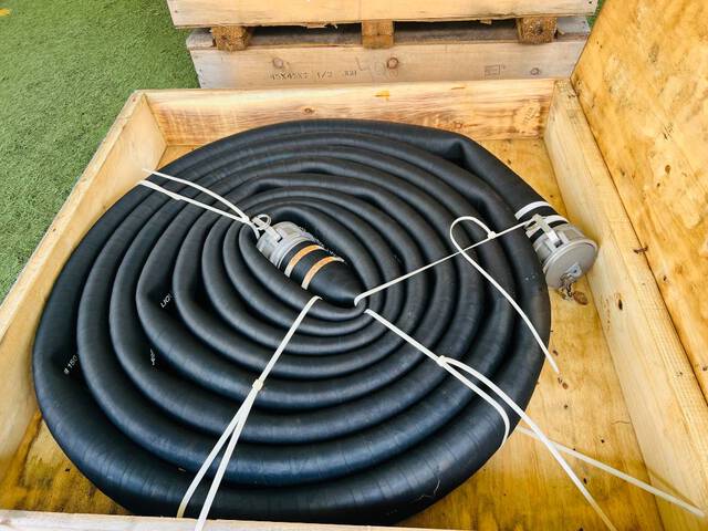 Quantity of (10) 4 in x 50 ft Semi Rigid Fuel/Water Hose w/Camlocks (Unused)