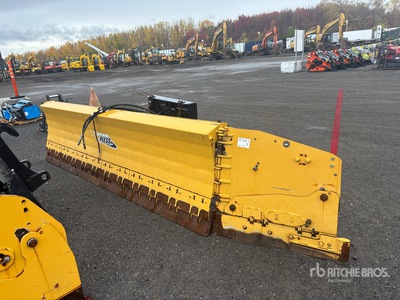 Metal Pless Hydraulic Reversing 12-18 Ft Extendable Pala para nieve - Fits Wheel Loader