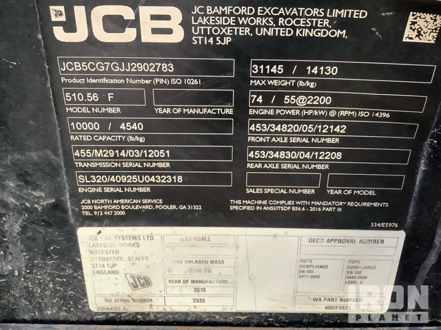 MANIPULADOR 2018 JCB