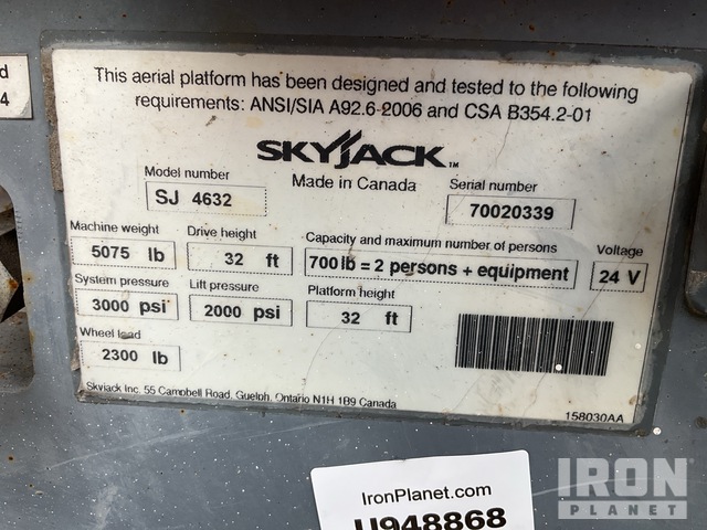 ELEVADOR TIJERA 2014 SKYJACK SJIII4632