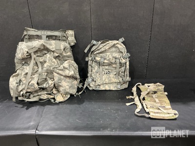 (86) Hydration System Carriers, (7) Large Field Pack Sets & Assorted Items
