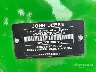2023 John Deere 9RX 640 Track Tractor