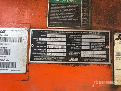 2008 JLG 450A 4WD Diesel Articulating Boom Lift