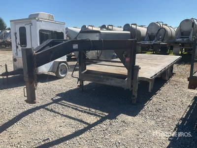 20 ft T/A Gooseneck フラットベッドトレーラー