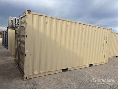 2025 20 ft x 8 ft Skid-Mounted Storage Container Mobile Office (Unused)