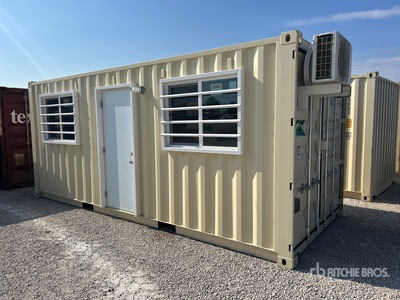 2025 20 ft x 8 ft Skid-Mounted Storage Container Mobile Office (Unused)