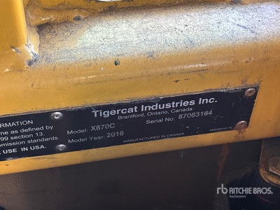 2016 Tigercat 870C Track Feller Buncher
