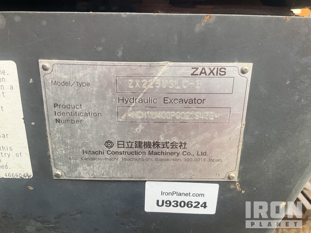EXCAVADORA 2012 HITACHI ZX225USLC