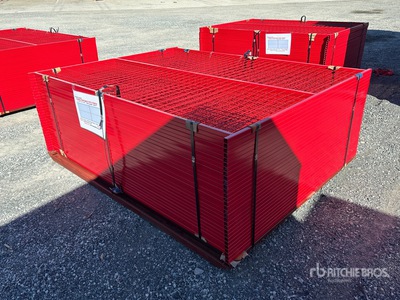 Quantity of (30) Canex 8 ft x 6 ft Powder Coated Site Fence (Unused)