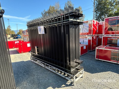 Quantity of (20) Canex 10 ft x 7 ft Powder Coated Wrought Iron Site Fence (Unused)