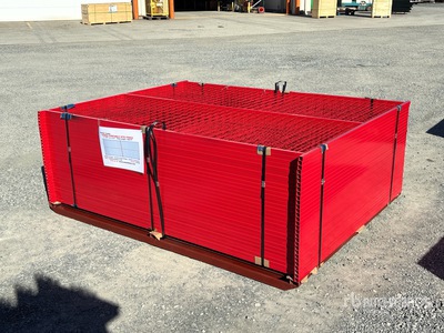 Quantity of (30) Canex 8 ft x 6 ft Powder Coated Wrought Iron Site Fence (Unused)