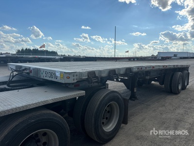 2014 26 ft T/A B-Train Pup Flatbed Trailer