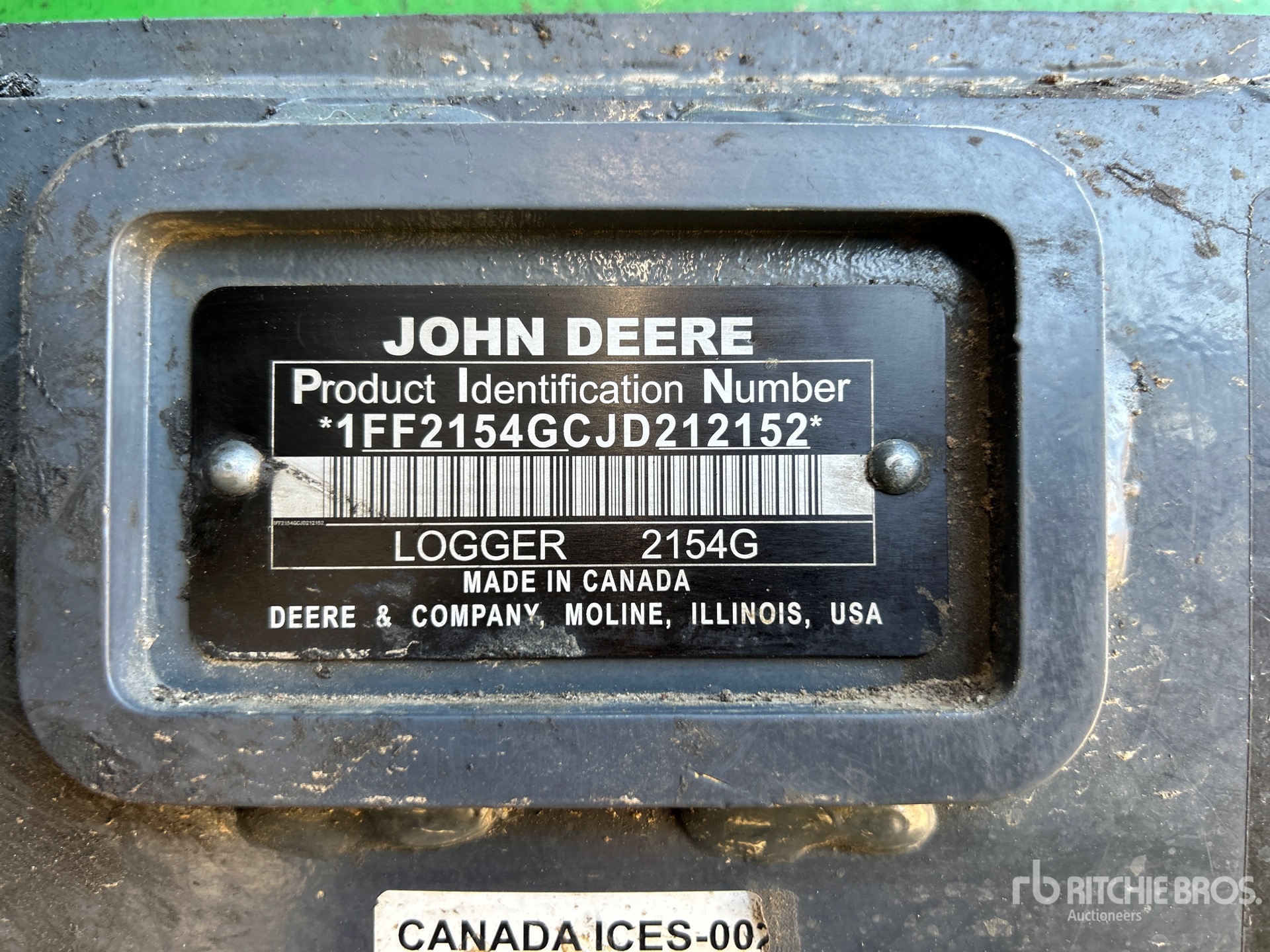 2018 John Deere 2154G Processor