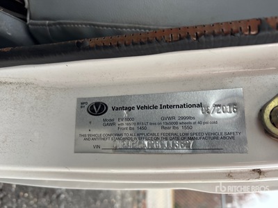 2016 Vantage EV 1000 4x2 Electric Utility Vehicle
