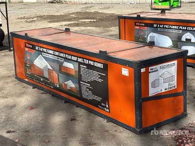 TMG ST3041CVF 30 ft x 40 ft Peak Roof Container Shelter (Unused)