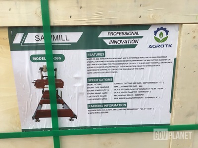 2025 AGT YC-26G Portable Sawmill - Unused