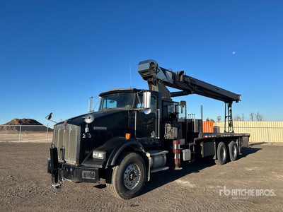 National 1100 53908 lb Straight Boom on 2002 Kenworth T-800 6x4 Boom Truck