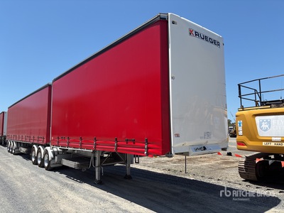 2024 Krueger Tri/A B-Double Lead Rimorchio centinato
