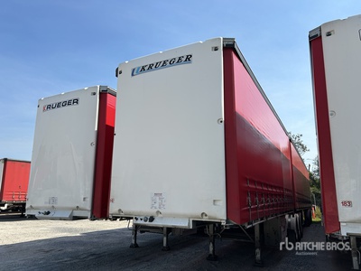 2021 Krueger Tri/A B-Double Lead Pritsche-Plane Anhänger