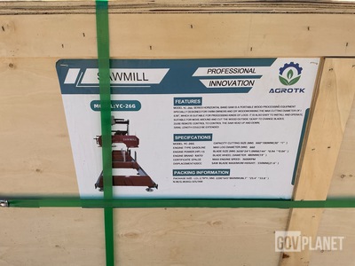 2025 AGT YC-26G Portable Sawmill - Unused
